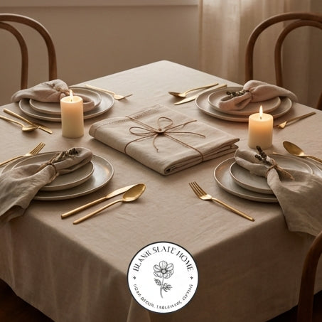 Table Cloth - Cotton - Classic Beige Solid