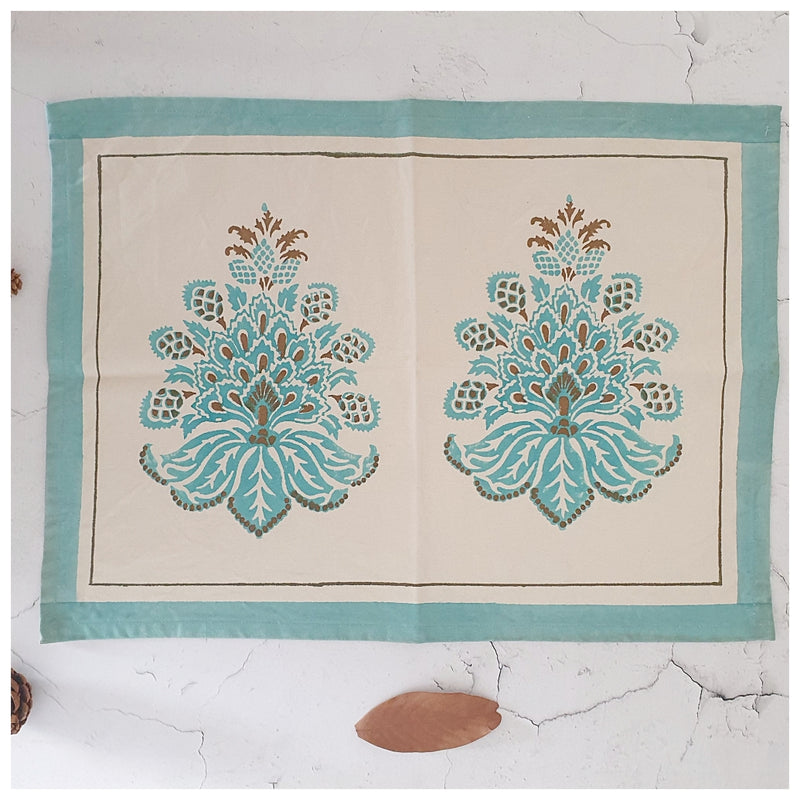 TABLEMATS - COTTON -  Minty (Set of 6)