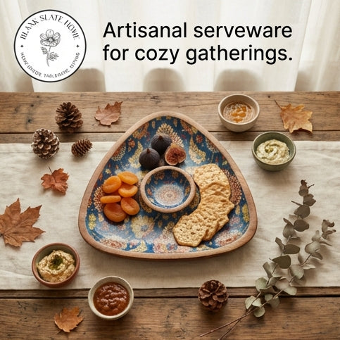Triangle Dip Dish Platter - Blue Pop