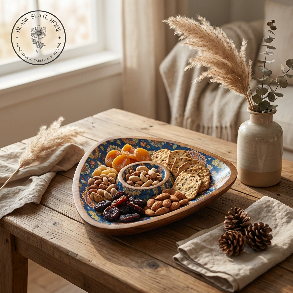 Triangle Dip Dish Platter - Blue Pop