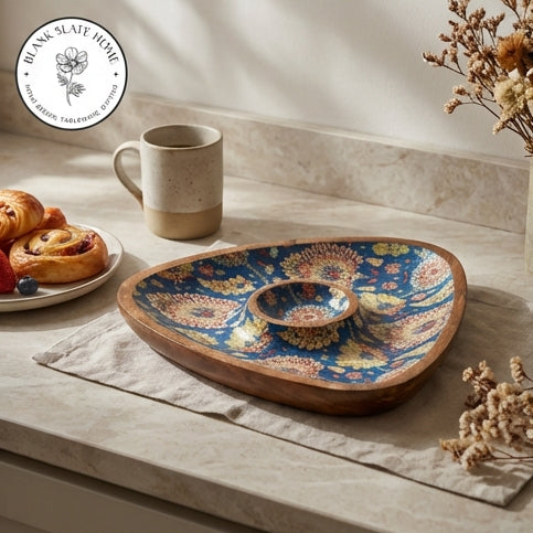 Triangle Dip Dish Platter - Blue Pop
