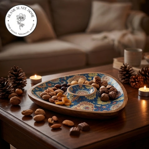 Triangle Dip Dish Platter - Blue Pop