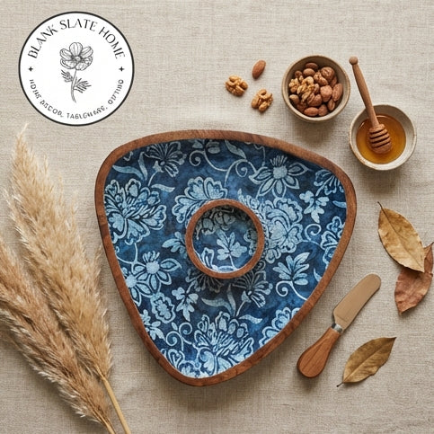 Triangle Dip Dish Platter - Ink Ivy