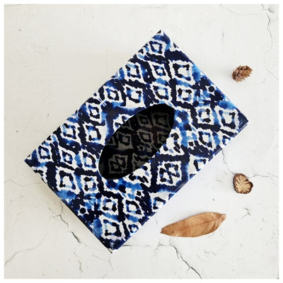 Tissue Box - Ikat Shibori