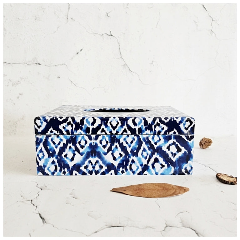 Tissue Box - Ikat Shibori