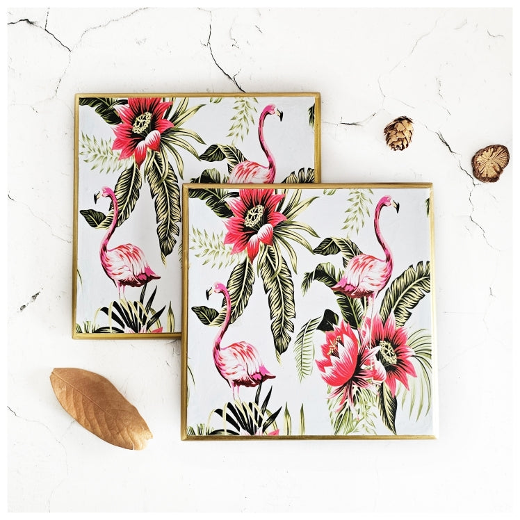 TRIVETS - SQUARE (Set of 2) - FLAMINGO