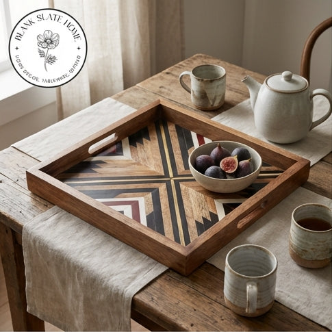 Serving Tray - Square - African Chevron