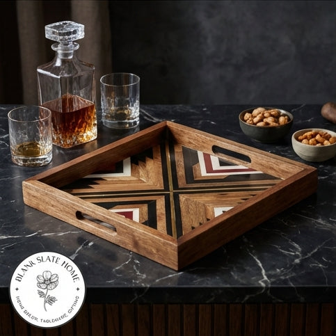 Serving Tray - Square - African Chevron
