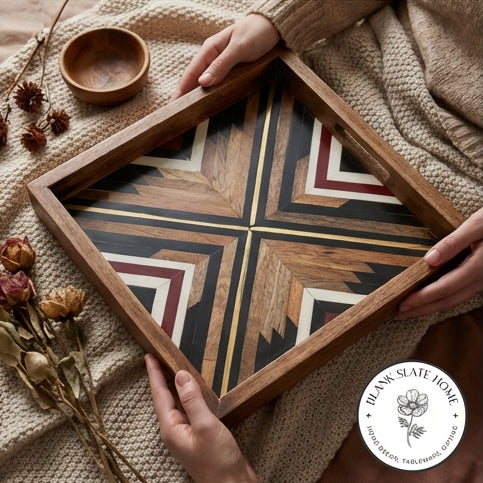 Serving Tray - Square - African Chevron