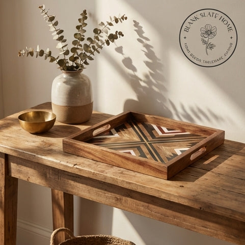 Serving Tray - Square - African Chevron