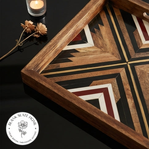 Serving Tray - Square - African Chevron
