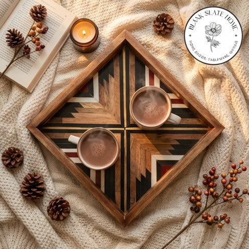 Serving Tray - Square - African Chevron