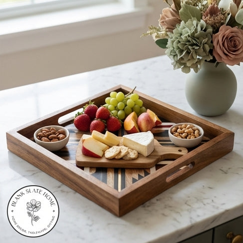 Serving Tray - Square - African Chevron