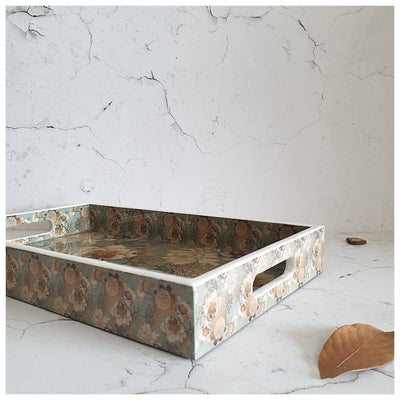 SERVING TRAY - RECTANGLE  - Set of 2 - Summer Rain