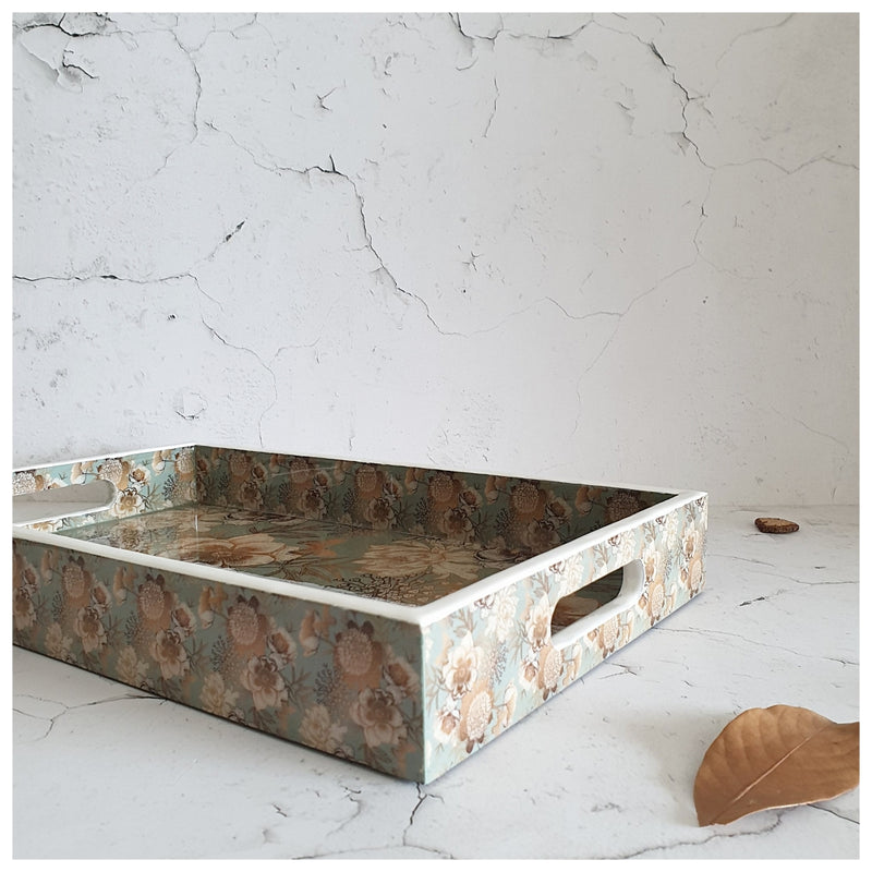 SERVING TRAY - RECTANGLE  - Set of 2 - Summer Rain