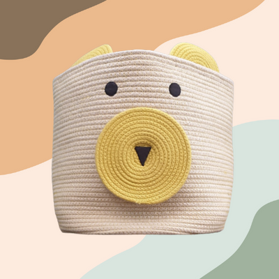 Basket - Jute - Kids Toy Storage - Natural Beige