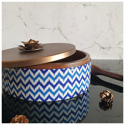 Roti Box - Chevron White & Blue