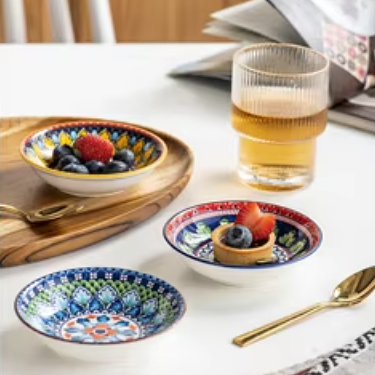 Ceramic - Dip, Soy Dish or Single Serve Dish - Set of 6 - Moroccan