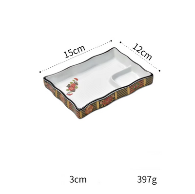Ceramic - Dimsum, Sushi, Small Bites Starter/Serving/Chip & Dip Dish - Rectangle Medium