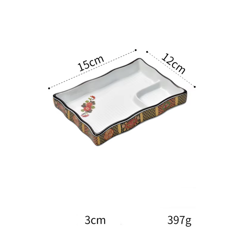 Ceramic - Dimsum, Sushi, Small Bites Starter/Serving/Chip & Dip Dish - Rectangle Medium