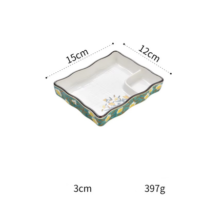 Ceramic - Dimsum, Sushi, Small Bites Starter/Serving/Chip & Dip Dish - Rectangle Medium