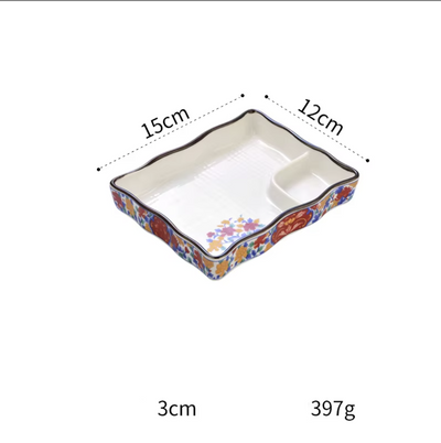 Ceramic - Dimsum, Sushi, Small Bites Starter/Serving/Chip & Dip Dish - Rectangle Medium