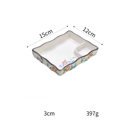 Ceramic - Dimsum, Sushi, Small Bites Starter/Serving/Chip & Dip Dish - Rectangle Medium