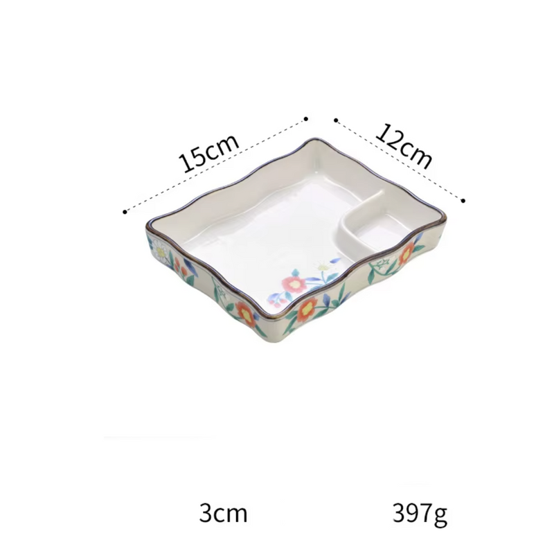 Ceramic - Dimsum, Sushi, Small Bites Starter/Serving/Chip & Dip Dish - Rectangle Medium