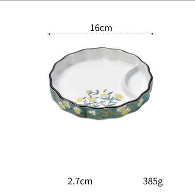 Ceramic - Dimsum, Sushi, Small Bites Starter/Serving/Chip & Dip Dish - Round Medium