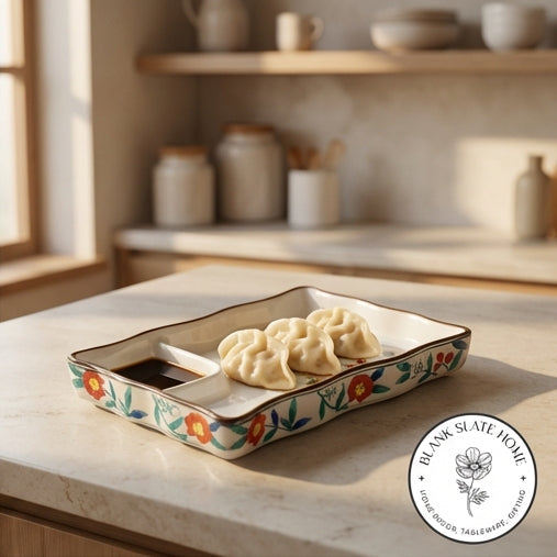Ceramic - Chip &amp; Dip Dish - Rectangle Medium - Black