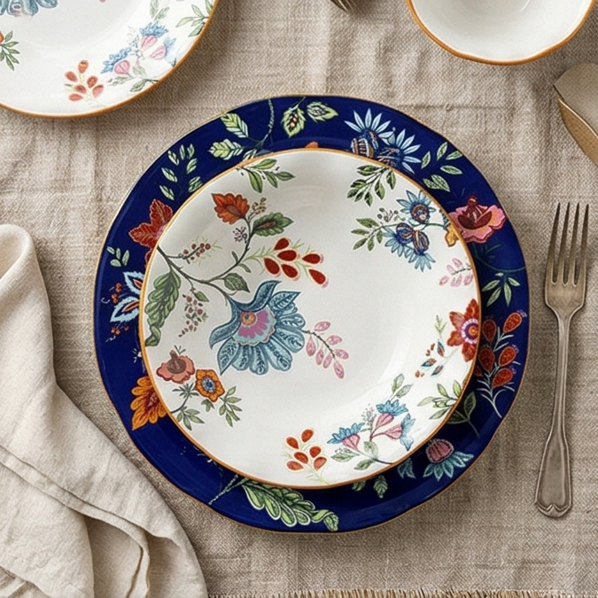 Ceramic - 8 Inch - Round Deep Plate - Oxford White