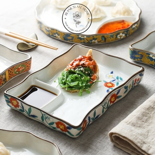 Ceramic - Chip &amp; Dip Dish - Rectangle Medium - Black