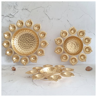Diwali Urlis - Set of 3 - Gold