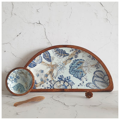 Platter - Half Moon Shape with Matching Bowl - Jodhpur