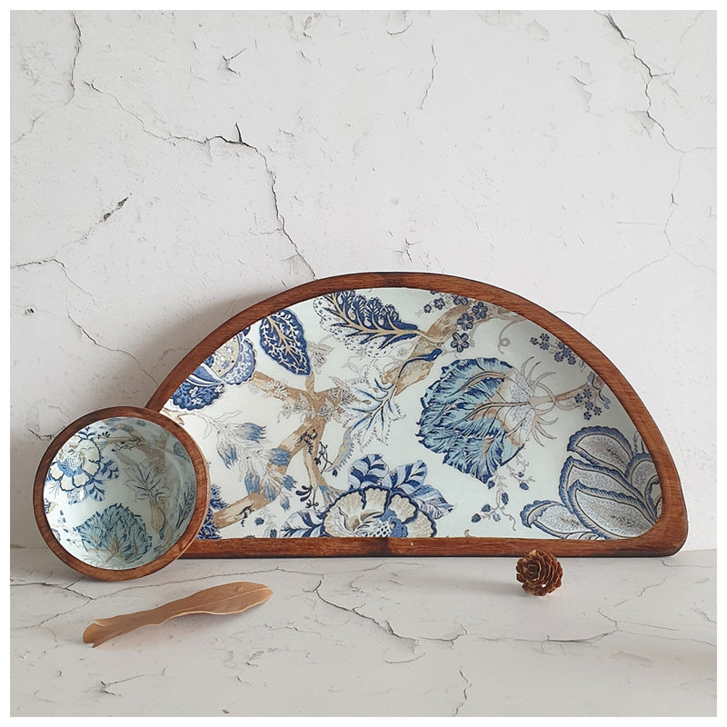 Platter - Half Moon Shape with Matching Bowl - Jodhpur