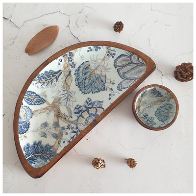 Platter - Half Moon Shape with Matching Bowl - Jodhpur
