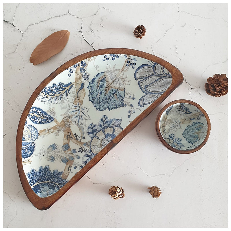 Platter - Half Moon Shape with Matching Bowl - Jodhpur