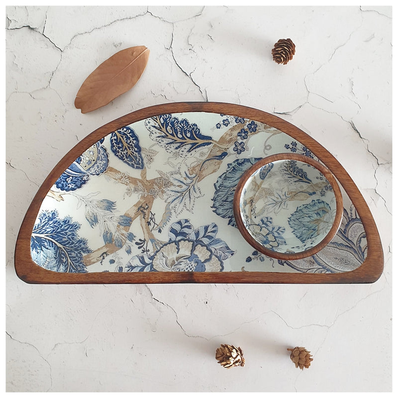 Platter - Half Moon Shape with Matching Bowl - Jodhpur