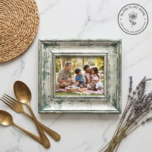 Photo Frame - Distress Silver Blue - Solid