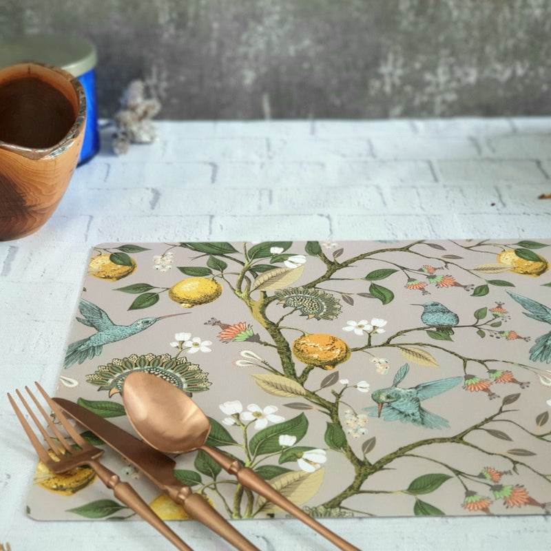 WIPE CLEAN TABLEMATS/PLACEMATS - HUMMING BIRD