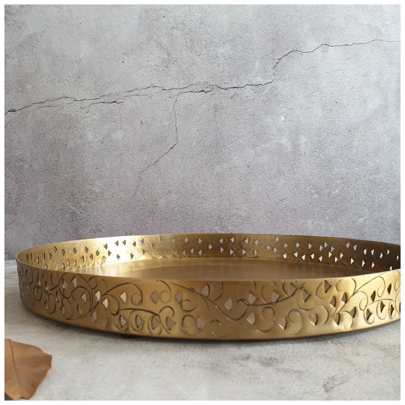 Metal Serving Tray Set of 3, Round - The Glitterati Collection