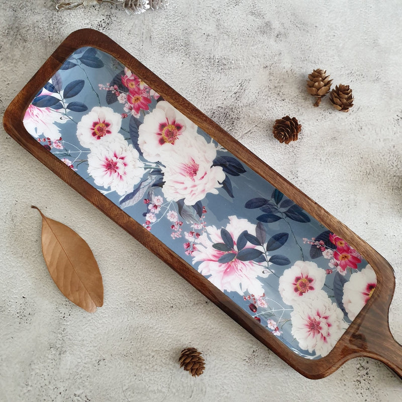 PLATTER - PADDLE SHAPED - DESERT ROSE