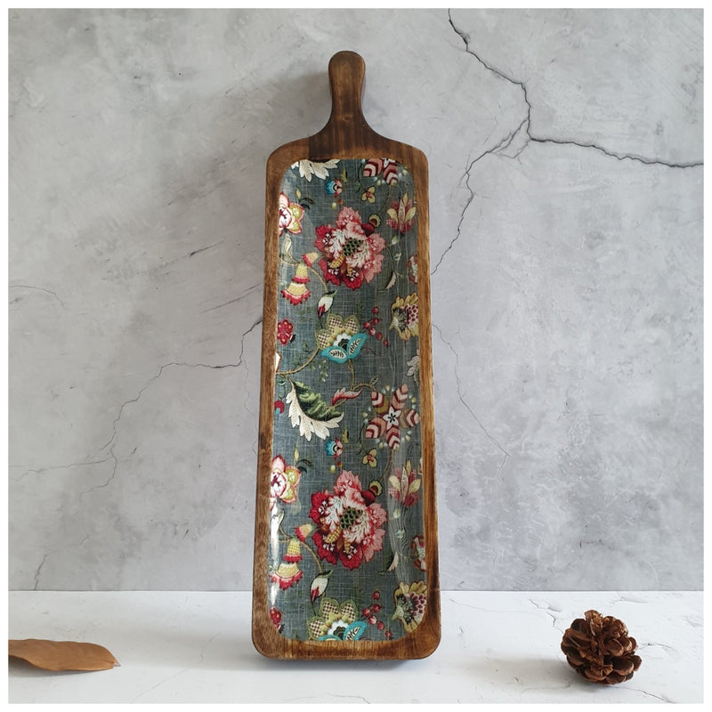 PLATTER  - PADDLE SHAPED - EARTHY MEADOW