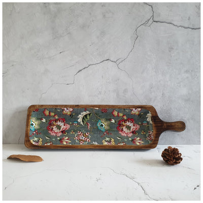 PLATTER  - PADDLE SHAPED - EARTHY MEADOW