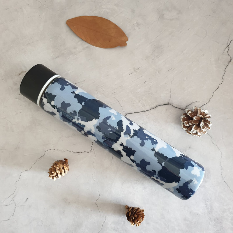INSULATED SLIM BOTTLE - CAMOUFLAGE BLUE