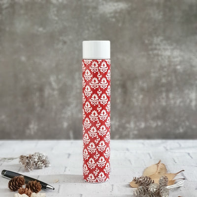 INSULATED SLIM BOTTLE - RED & WHITE IKAT