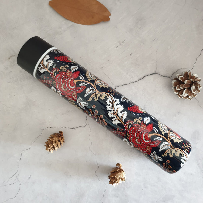 INSULATED SLIM BOTTLE - MIDNIGHT BLUE FLORAL