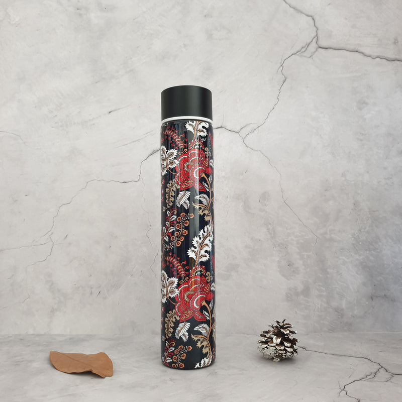 INSULATED SLIM BOTTLE - MIDNIGHT BLUE FLORAL