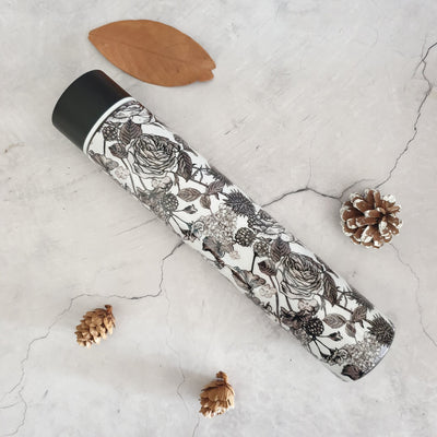 INSULATED SLIM BOTTLE - EBONY ROSES