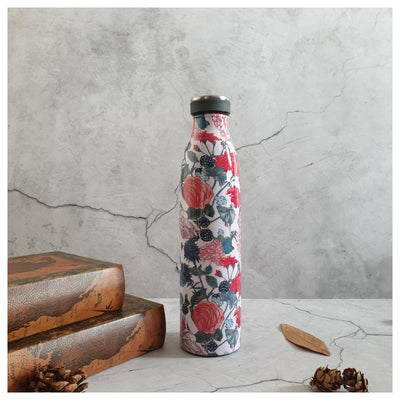 INSULATED 750 ml TALL BOTTLE - Pink Roses